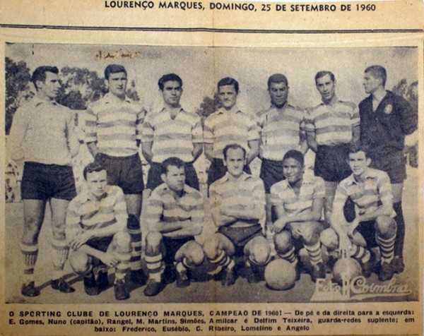 Eusébio alinhando pelo Sporting Clube de Lourenço Marques